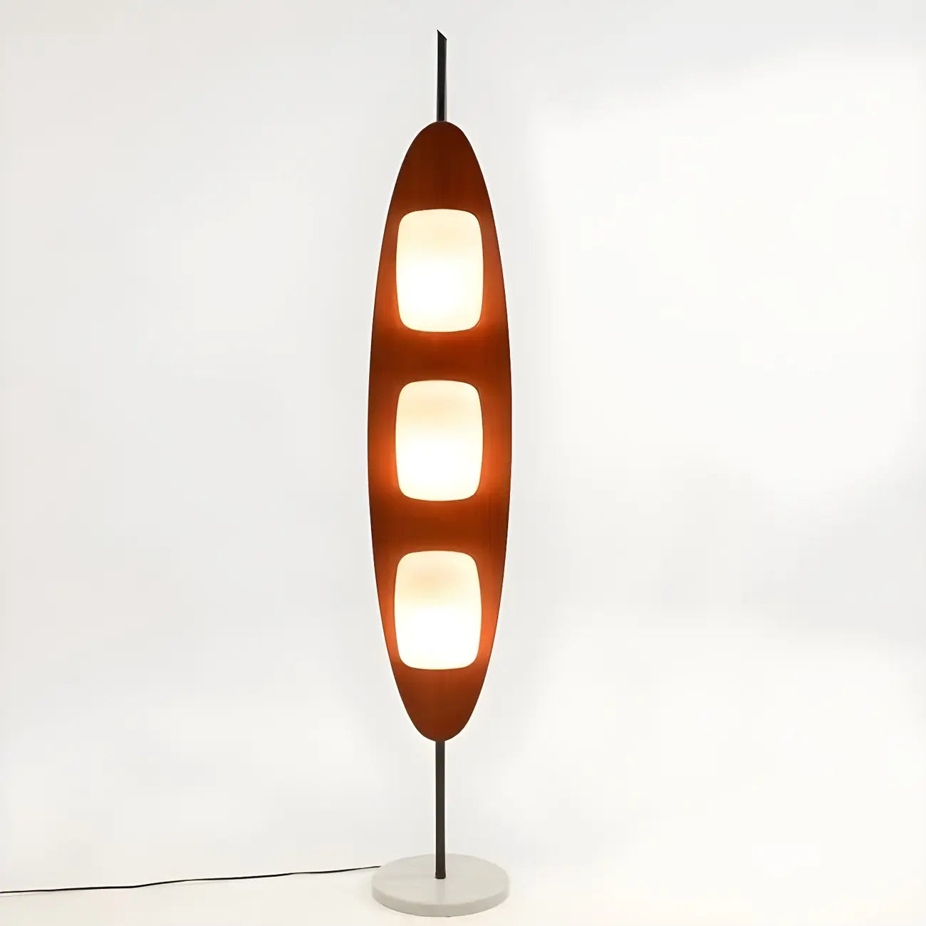 Piantana LED integrata a 3 luci, modello 63 Mid-Century Modern