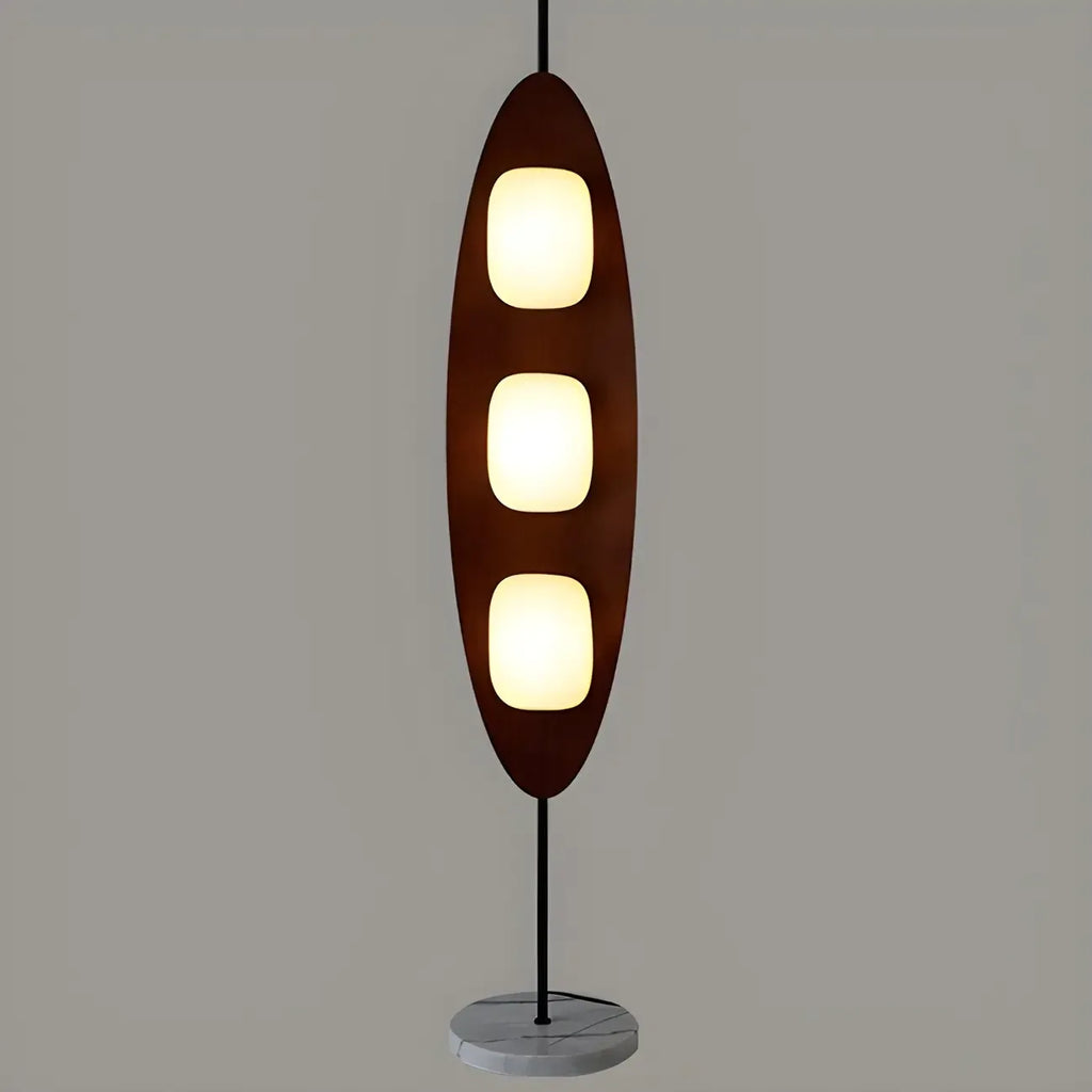 Piantana LED integrata a 3 luci, modello 63 Mid-Century Modern