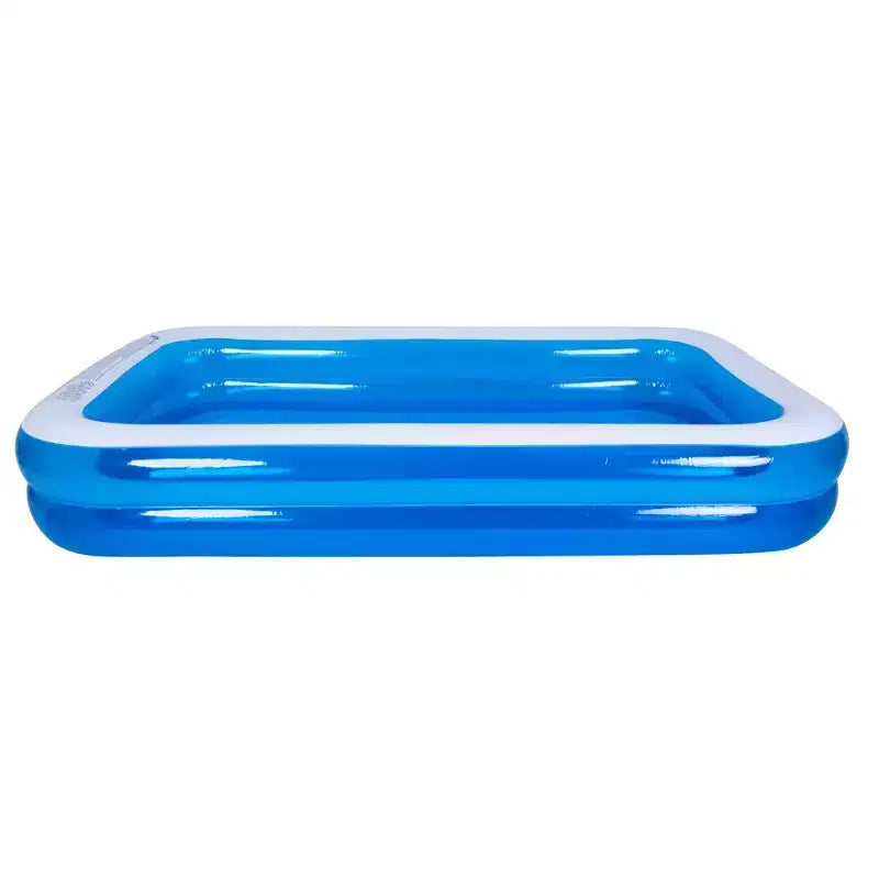 Piscine Central Piscine gonflable rectangulaire bleue et blanche de 3 m