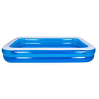 Piscine Central Piscine gonflable rectangulaire bleue et blanche de 3 m
