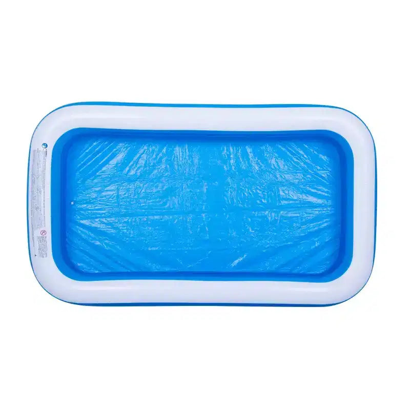 Piscine Central Piscine gonflable rectangulaire bleue et blanche de 3 m