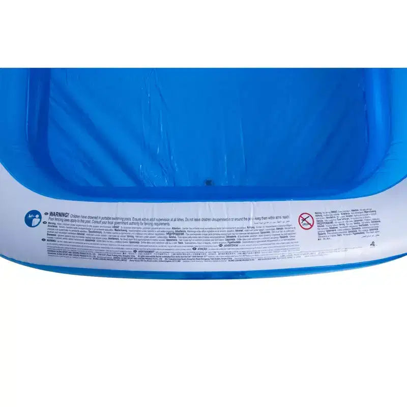 Piscine Central Piscine gonflable rectangulaire bleue et blanche de 3 m