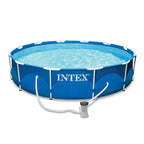 Piscine tubulaire Intex 3,66 x 0,76 m avec pompe de filtration et bâche (lot de 2)