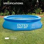 Piscine hors-sol gonflable ronde Intex Easy Set 305 x 76 cm avec bâche
