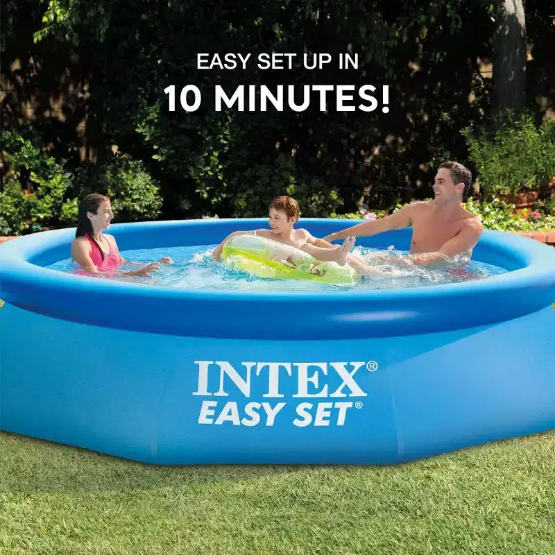 Piscine hors-sol gonflable ronde Intex Easy Set 305 x 76 cm avec bâche