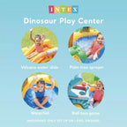 Centre de jeux Intex Dinoland, piscine gonflable pour enfants et piscine aquatique dinosaure avec pulvérisateurs d'eau, cascades, toboggans et jeux