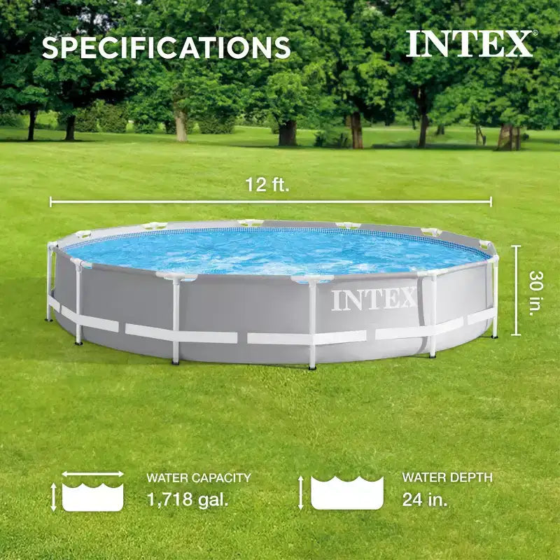 Piscine hors-sol Intex Prism Frame 3,66 m avec pompe et échelle