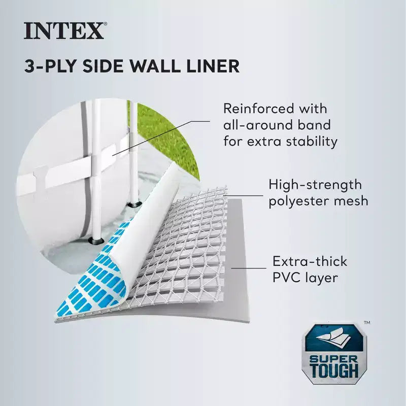 Piscine hors-sol Intex Prism Frame 3,66 m avec pompe et échelle