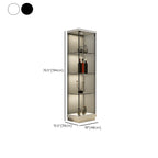 Vitrine haute en verre noir transparent avec éclairage