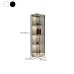 Vitrine haute en verre noir transparent avec éclairage