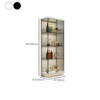 Vitrine haute en verre noir transparent avec éclairage