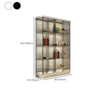 Vitrine haute en verre noir transparent avec éclairage