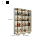 Vitrine haute en verre noir transparent avec éclairage