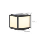 Lampes solaires d'extérieur cubiques en métal noir