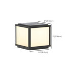 Lampes solaires d'extérieur cubiques en métal noir
