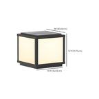 Lampes solaires d'extérieur cubiques en métal noir