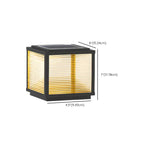 Lampes solaires d'extérieur cubiques en métal noir