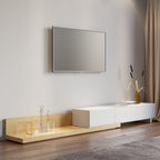 Meuble TV extensible en noyer avec 3 tiroirs