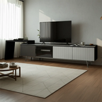 Mobile TV 71 Black Stone Side Extension Storage con cassetti