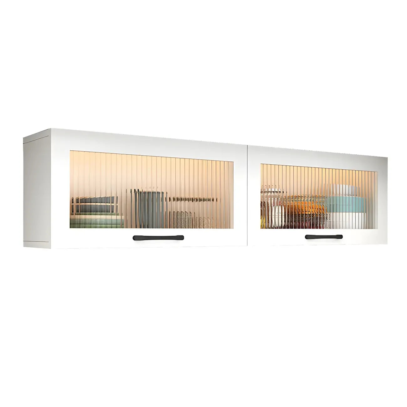 vaisselier mural en bois blanc pour cuisine