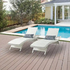 Chaises longues en osier tout temps - Lot de 2