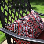Ensemble de 4 chaises de bar de patio pivotantes en métal avec coussins pour l'extérieur