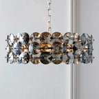 Lustre tambour en cristal pour une élégance moderne