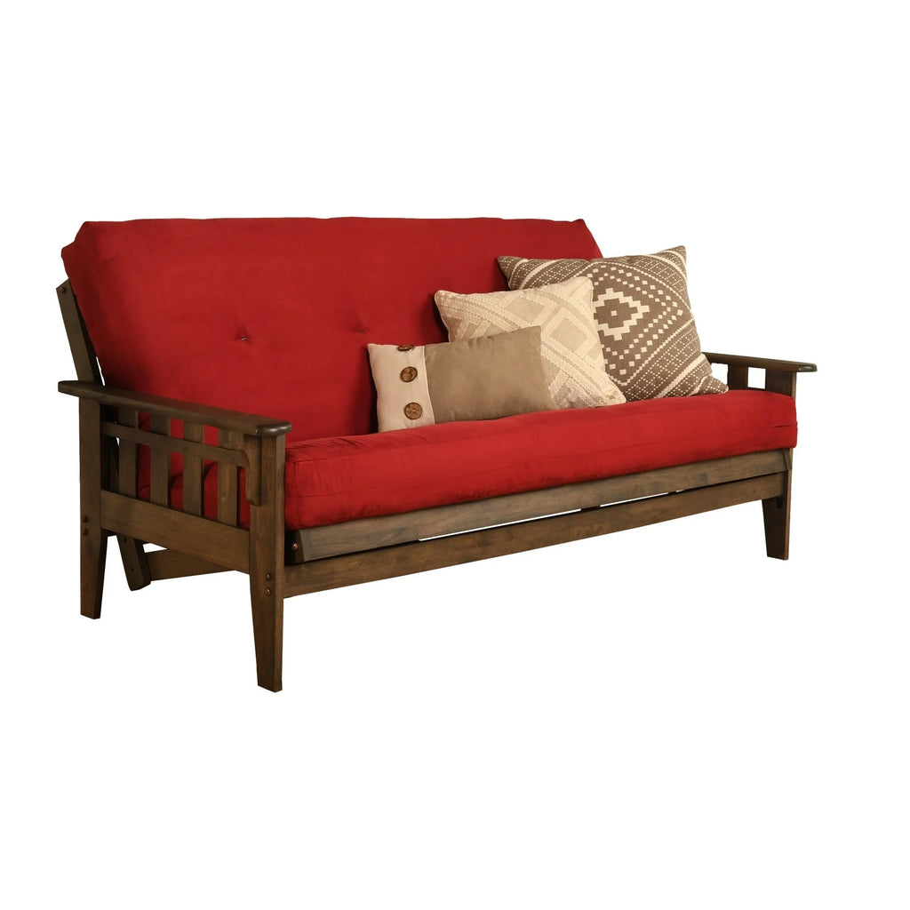 Ensemble futon Somette Tucson pleine grandeur en noyer rustique avec matelas