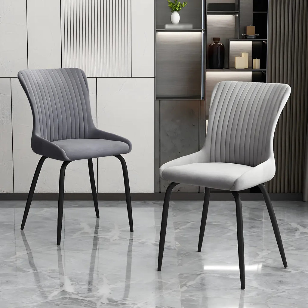 Chaises de cuisine/salle à manger industrielles gris foncé sans accoudoirs