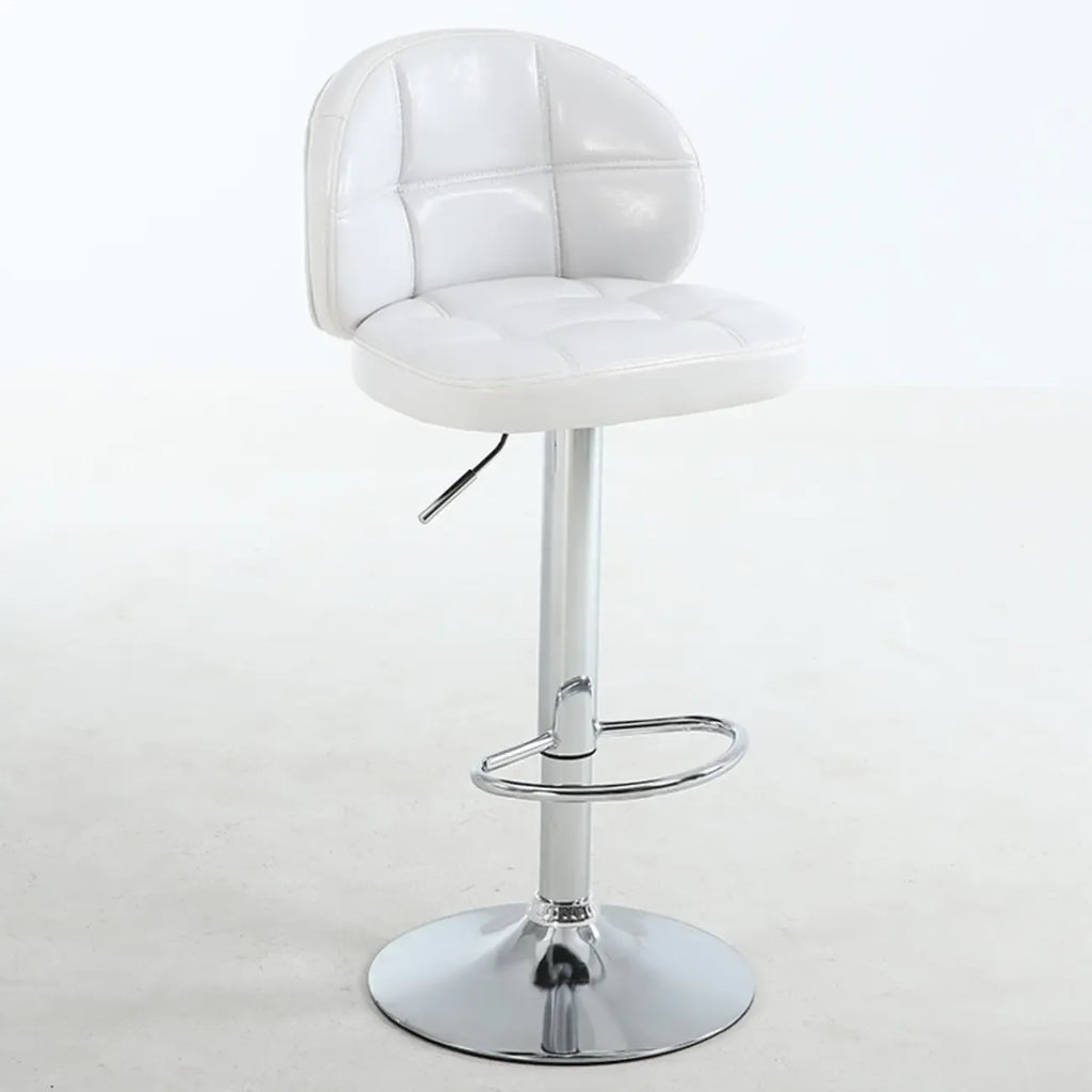 Tabouret de bar pivotant et réglable en cuir contemporain