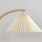 Lampadaire moderne arqué avec abat-jour plissé réglable
