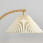 Lampadaire moderne arqué avec abat-jour plissé réglable