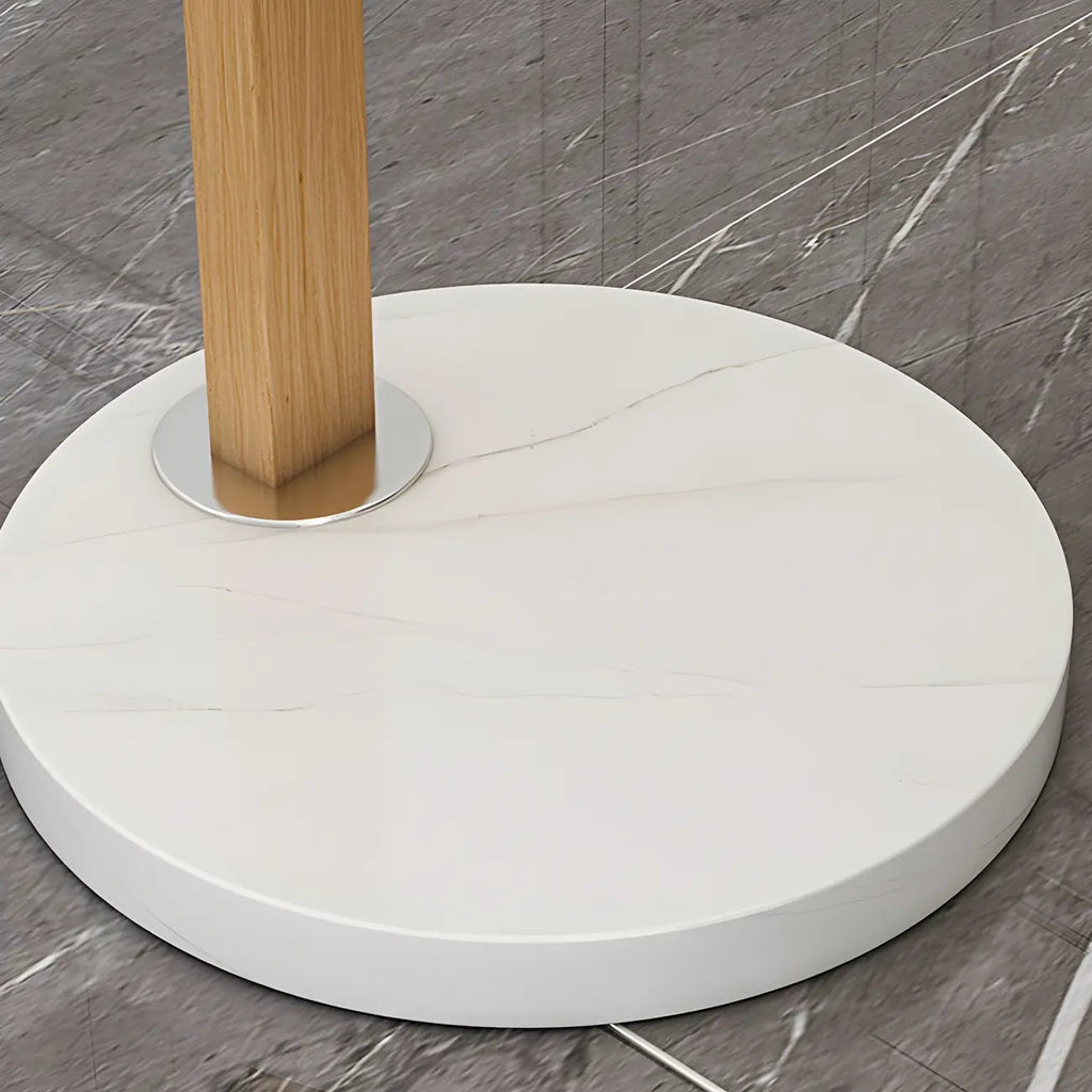 Lampadaire moderne arqué avec abat-jour plissé réglable