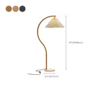 Lampadaire moderne arqué avec abat-jour plissé réglable