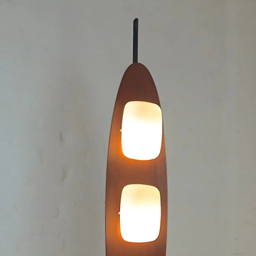 Piantana LED integrata a 3 luci, modello 63 Mid-Century Modern