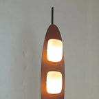 Piantana LED integrata a 3 luci, modello 63 Mid-Century Modern