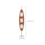 Piantana LED integrata a 3 luci, modello 63 Mid-Century Modern