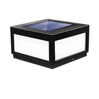 Lampadaires solaires LED rectangulaires noirs pour l'extérieur