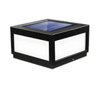 Lampadaires solaires LED rectangulaires noirs pour l'extérieur