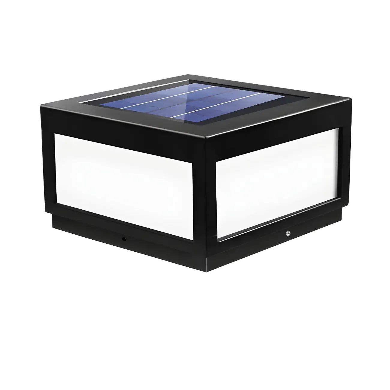 Lampadaires solaires LED rectangulaires noirs pour l'extérieur