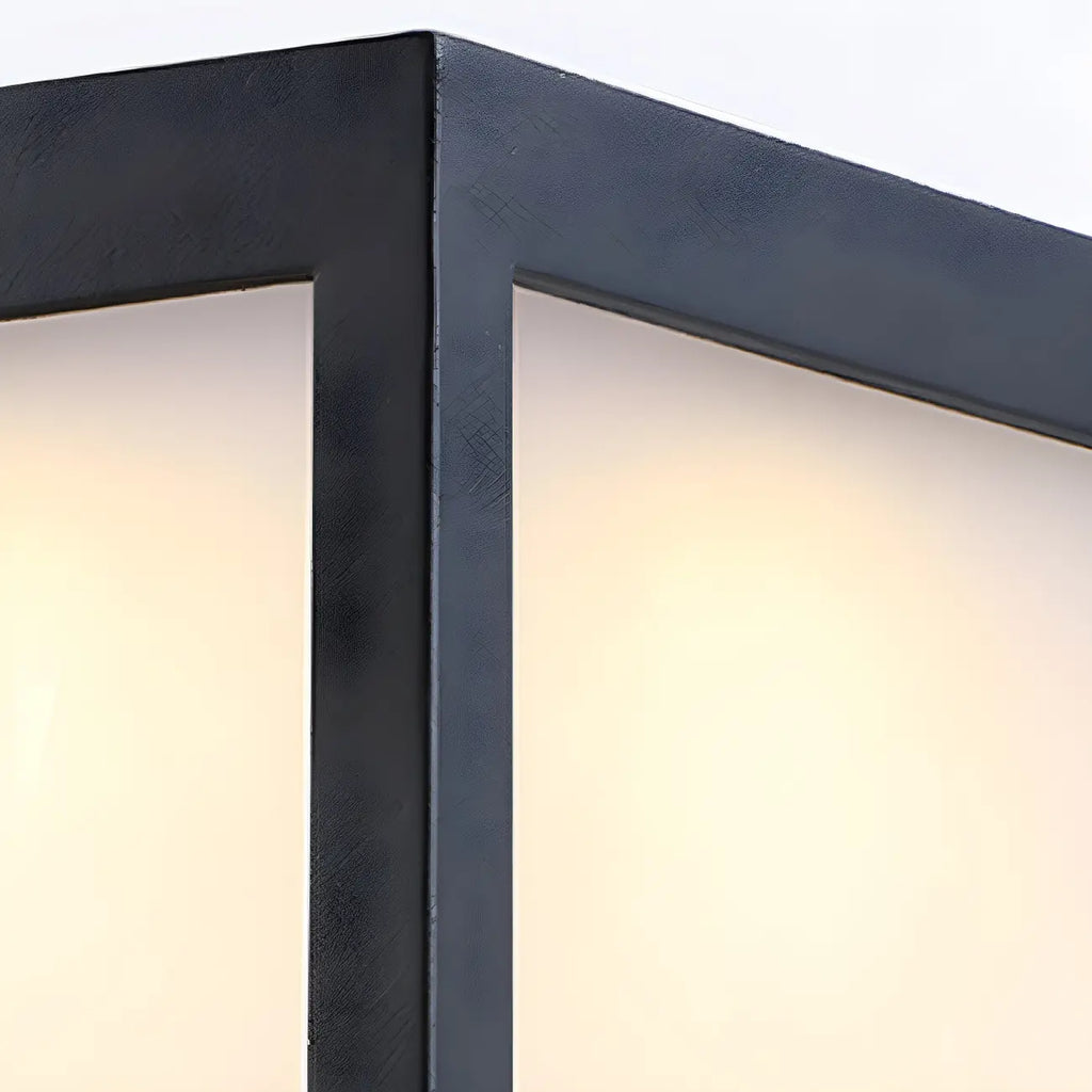 Lampadaires solaires LED rectangulaires noirs pour l'extérieur