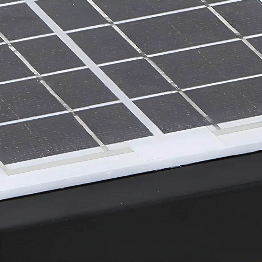Lampadaires solaires LED rectangulaires noirs pour l'extérieur