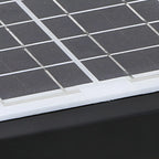 Lampadaires solaires LED rectangulaires noirs pour l'extérieur