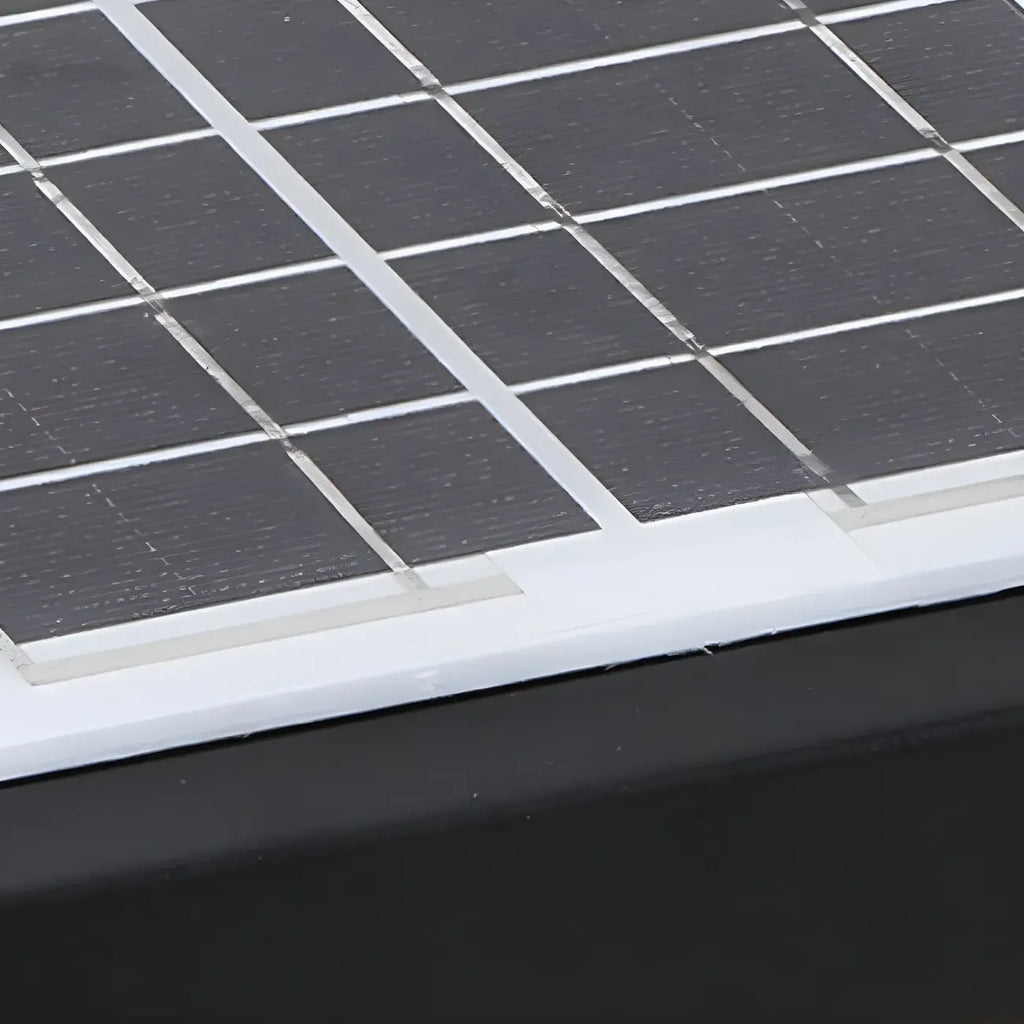 Lampadaires solaires LED rectangulaires noirs pour l'extérieur