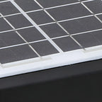 Lampadaires solaires LED rectangulaires noirs pour l'extérieur