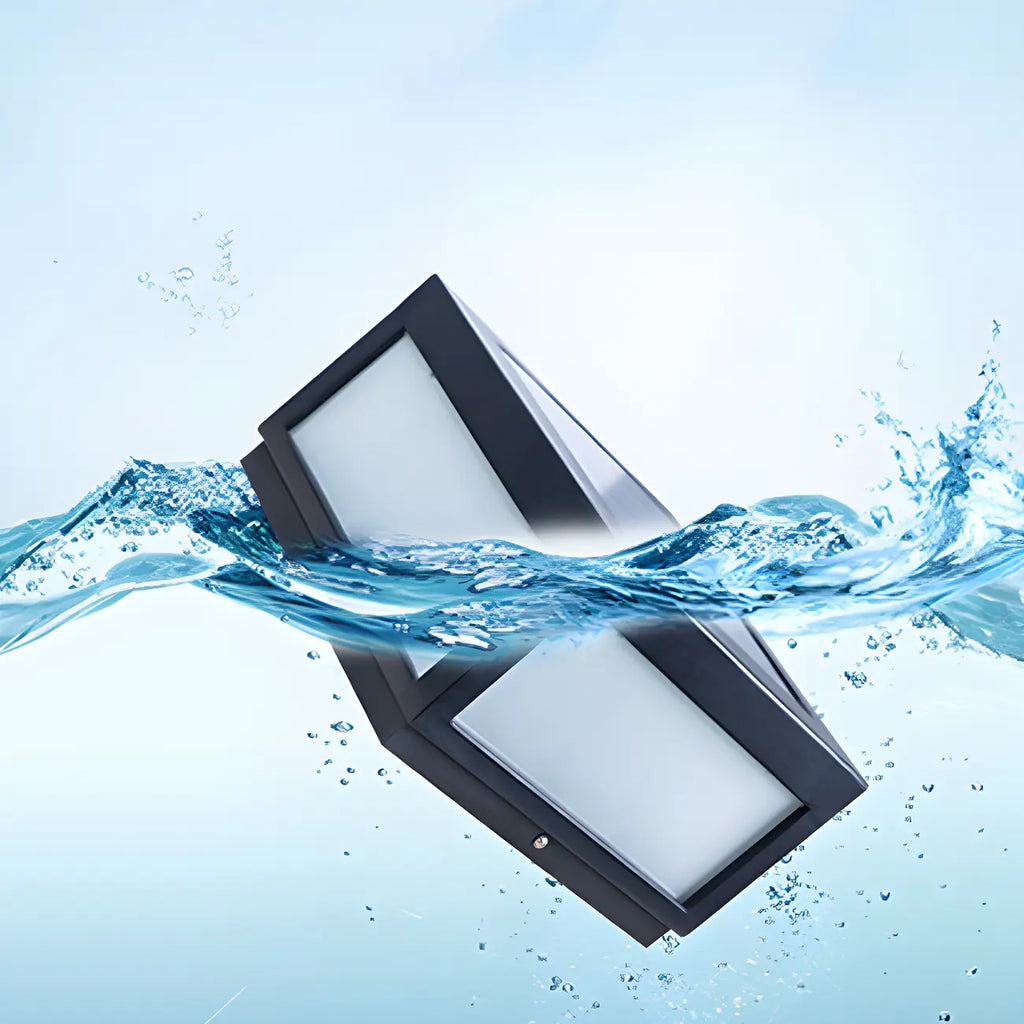 Lampadaires solaires LED rectangulaires noirs pour l'extérieur