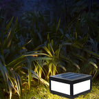 Lampadaires solaires LED rectangulaires noirs pour l'extérieur