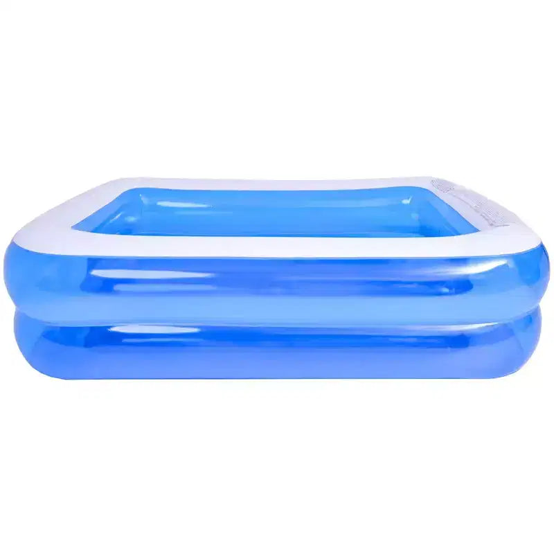 Piscine Gonflable Rectangulaire Bleue et Blanche Pool Central de 1,98 m