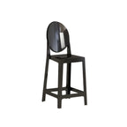 Tabouret de bar moderne en acrylique lisse et élégant avec dossier circulaire