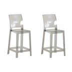 Tabouret de bar moderne en acrylique lisse et élégant avec dossier circulaire